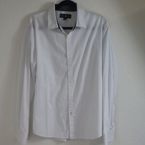 Beverly Hills Polo Club White Dress Shirt Size Xl